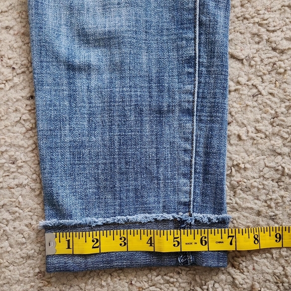 Kut From the Kloth Amy Crop Straight Leg Denim Medium Wash Mid Rise Jeans10 - Picture 7 of 7